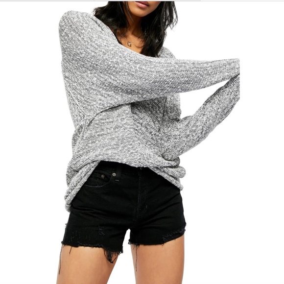 NWT FREE PEOPLE BRIGHT LIGHTS V- NECK SWEATER - S - Picture 1 of 17